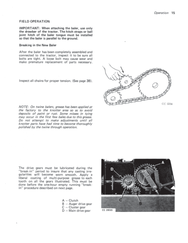 John Deere 330 Baler Operator’s Manual (OMCC19536) Workshop Guide