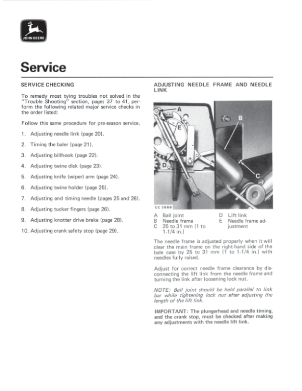 John Deere 332 A, 336 A Balers Operator’s Manual (OMCC19542) Workshop Guide