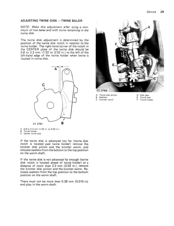 John Deere 456 A & 466 A Balers Operator’s Manual (OMCC19701) Workshop Guide