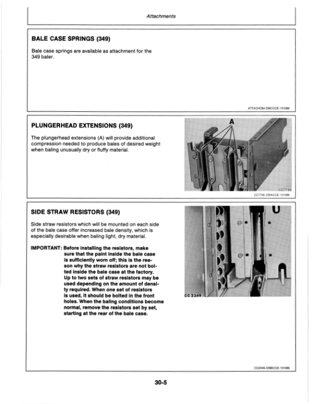 John Deere 339, 349 Balers Operator’s Manual (OMCC27586) Workshop Guide