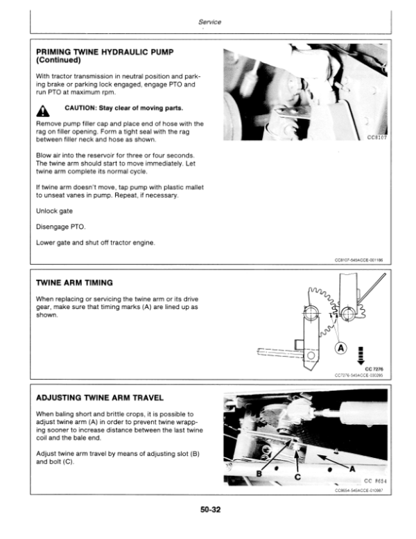 John Deere Roundbalers 545 & 550 Operator’s Manual (OMCC30333) Workshop Guide