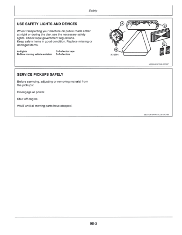 John Deere 1,57m Windrow Pickups Operator’s Manual (OMCC30417) Workshop Guide