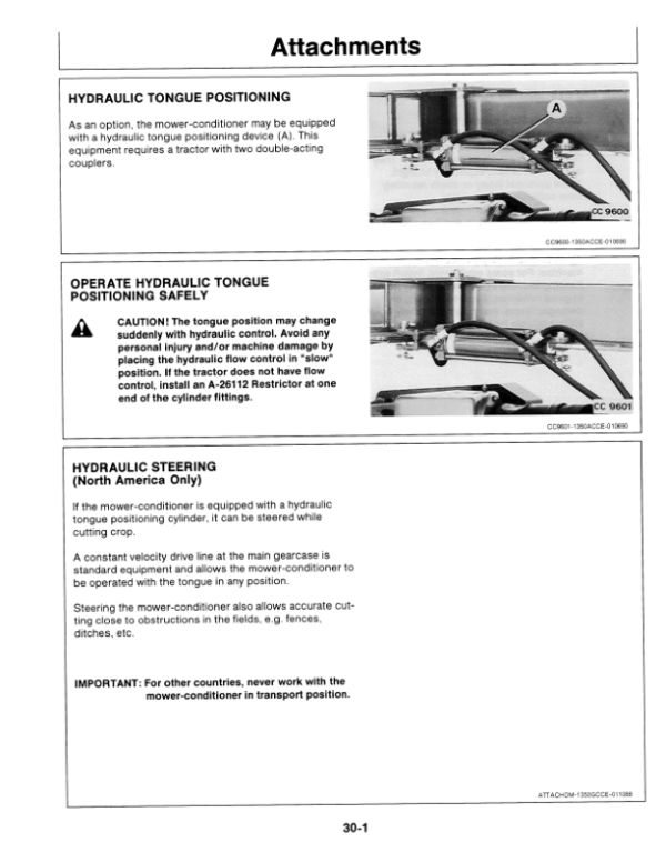 John Deere 1350, 1360, 1460 & 1470 Mower-Conditioners Operator’s Manual (OMCC33002) Workshop Guide