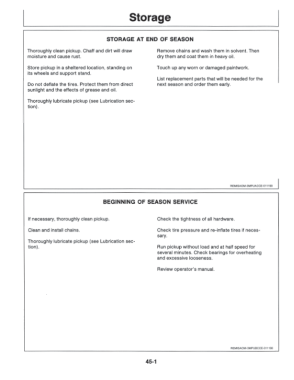 John Deere 3.00 m (9.8 ft.) Windrow Pickup Operator’s Manual (OMCC33908) Workshop Guide