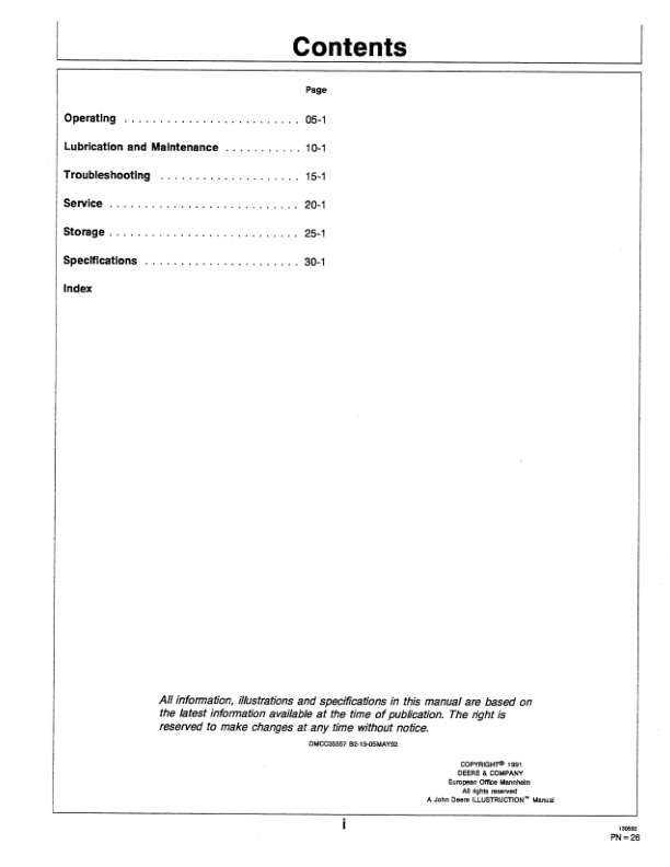John Deere Grouper Attachment for 1350, 1360, 1460 & 1470 Mower-Conditioners Operator’s Manual (OMCC35557) Workshop Guide