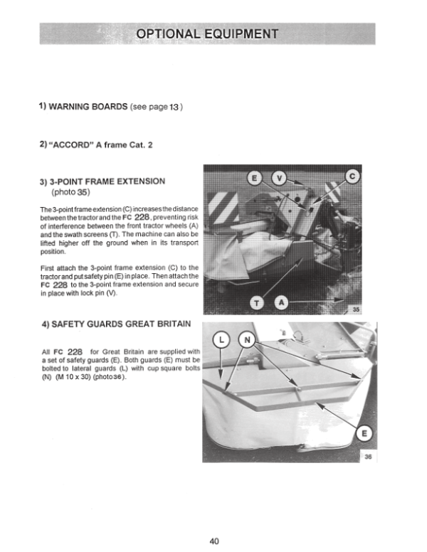 John Deere 228 Front Mower-Conditioner Operator’s Manual (OMCC40732) Workshop Guide
