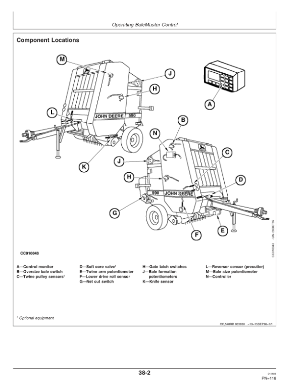 John Deere 570, 580, 590 Round Balers Operator’s Manual (OMCC50090) Workshop Guide