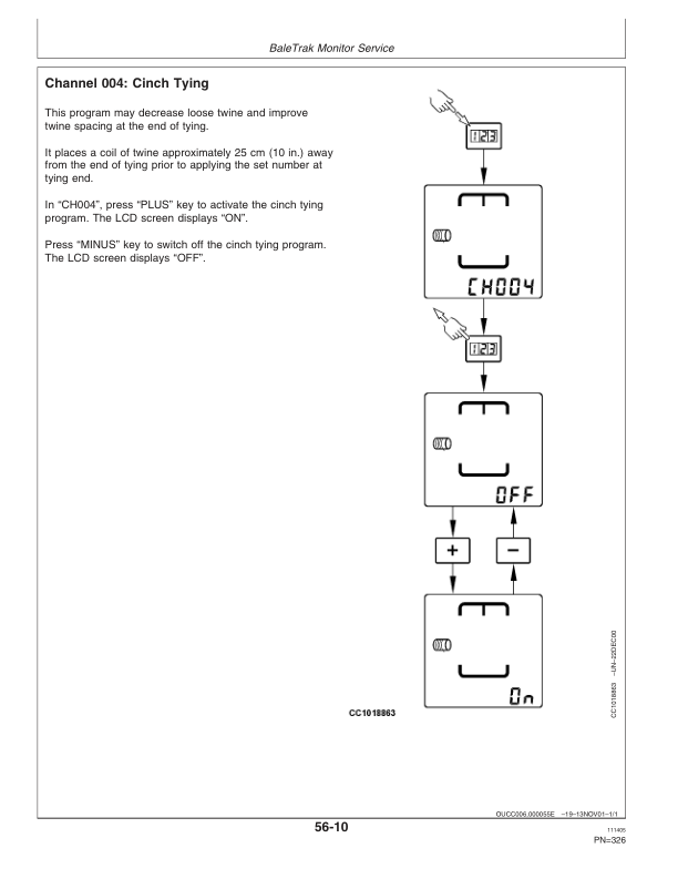John Deere 572, 582, 592 Round Balers Operator’s Manual (OMCC58407) Workshop Guide