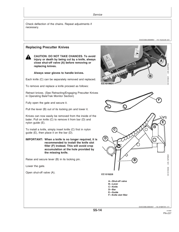 John Deere 572, 582 & 592 Round Balers Operator’s Manual (OMCC58667) Workshop Guide