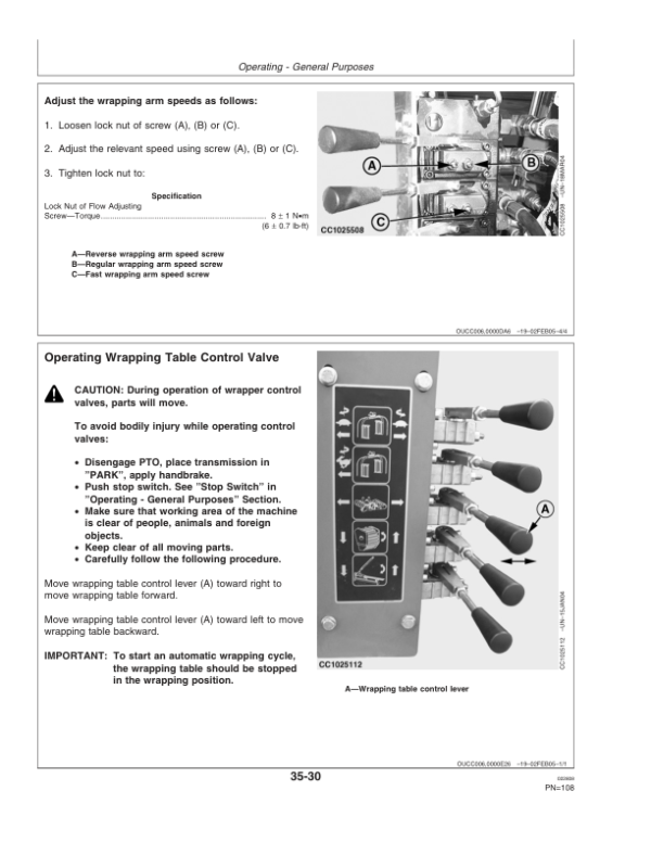 John Deere 678 Wrapping Baler Operator’s Manual (OMCC58714) Workshop Guide