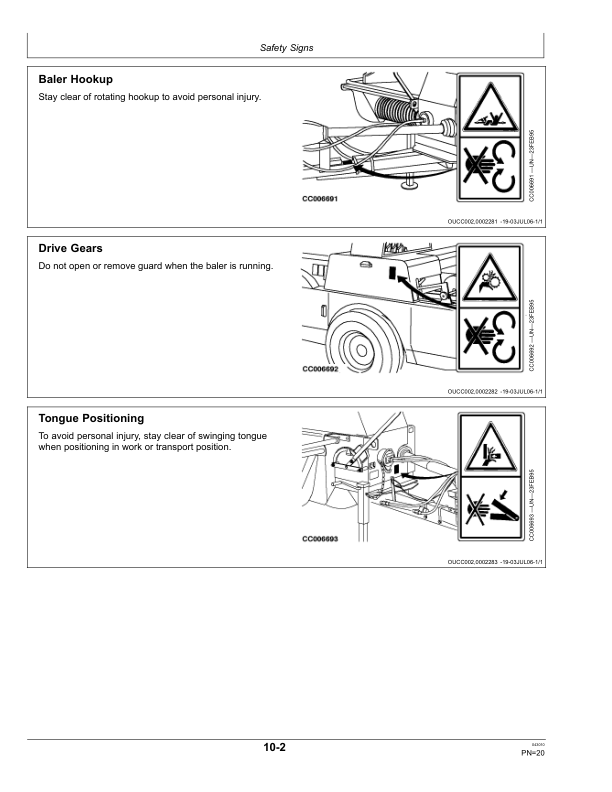 John Deere 339, 349, 359 & 459 Square Balers Operator’s Manual (OMCC59112) Workshop Guide