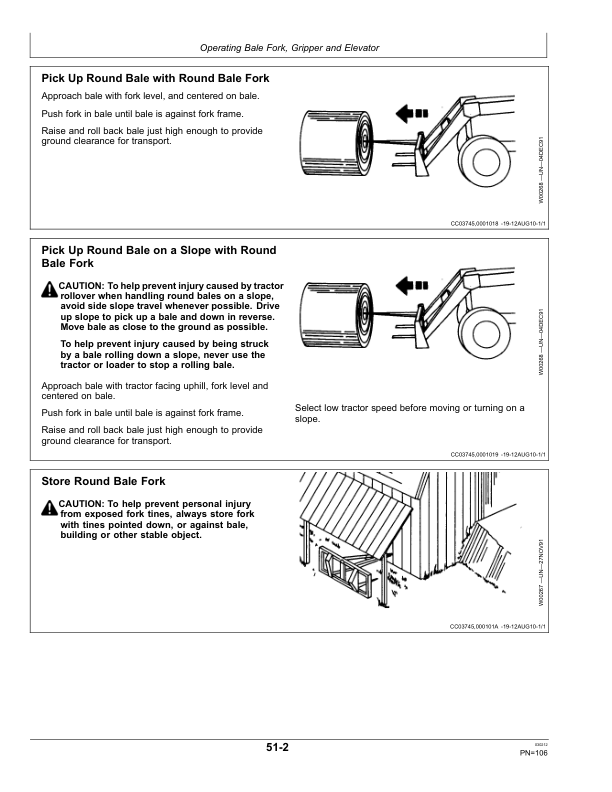 John Deere 533, 583, 633, 653, 663, 683, 753, 746 Loaders Operator’s Manual (OMCC59227) Workshop Guide