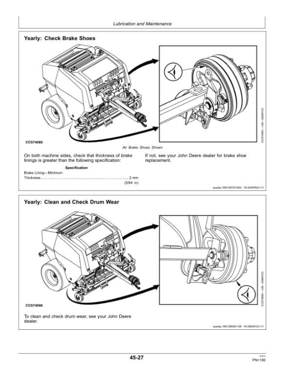 John Deere F441R ISOBUS Round Baler (European Edition) Operator’s Manual (OMCC61376) Workshop Guide