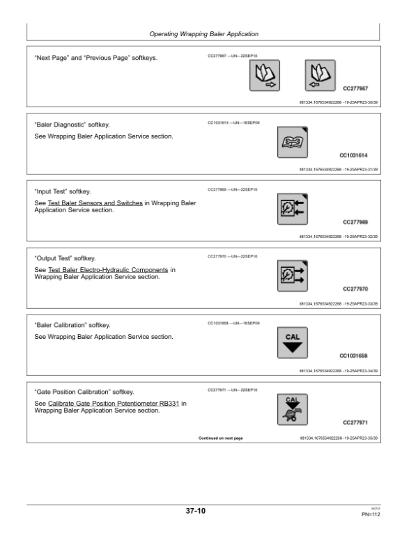 John Deere C441R Wrapping Baler (239900-) (European Edition) Operator’s Manual (OMCC61670) Workshop Guide