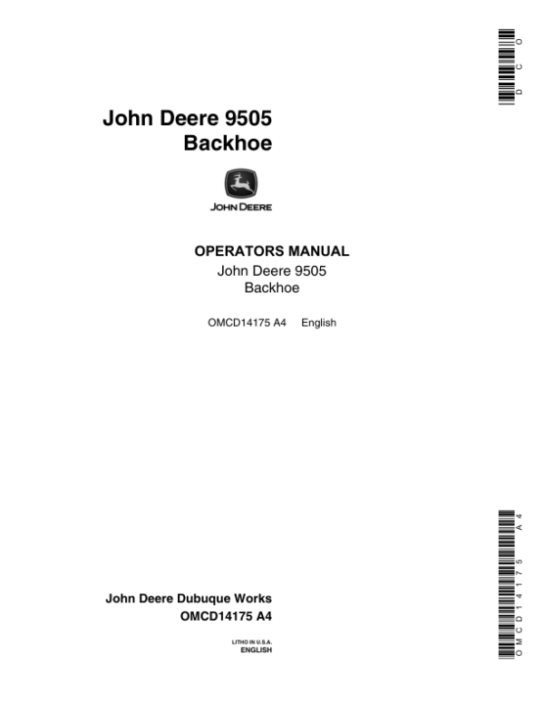 John Deere 9505 Attachments Operator’s Manuals (OMCD14175) Workshop Guide