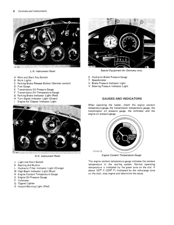 John Deere 444B, 544B, 644B Loaders Operator’s Manuals (OMCD15272) Workshop Guide