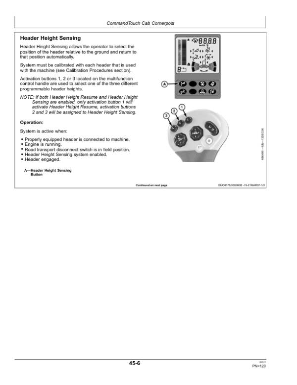 John Deere 9470 STS, 9570 STS Argentine Combines Operator’s Manual (OMCQ100193) Workshop Guide