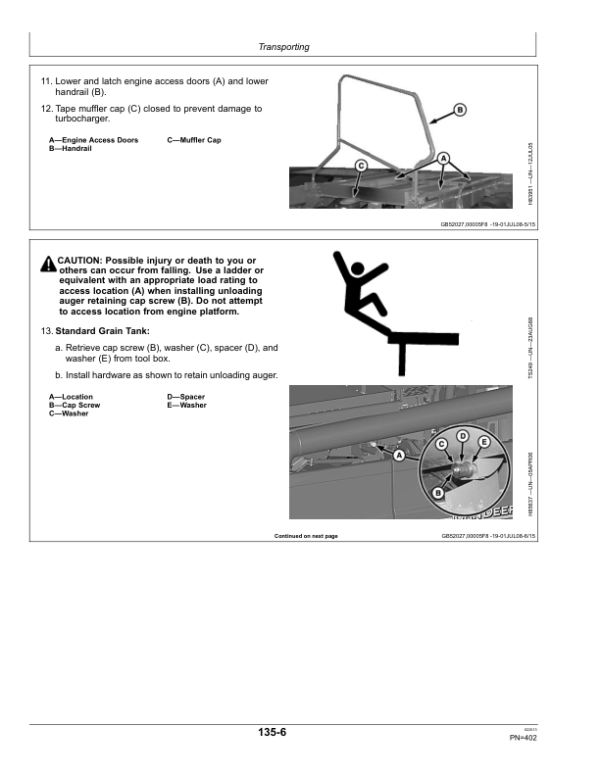 John Deere 9670 STS & 9770 STS Combines Manufactured in Argentina Operator’s Manual (OMCQ100197) Workshop Guide