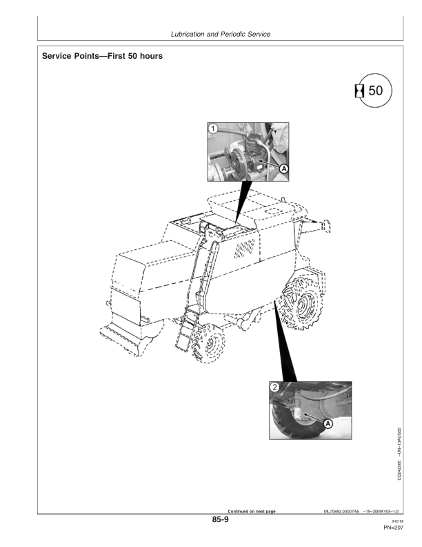 John Deere 1450, 1550, 1450 CWS, 1450 WTS, 1550 CWS, 1550 WTS Combines Operator’s Manual (OMCQ62793) Workshop Guide