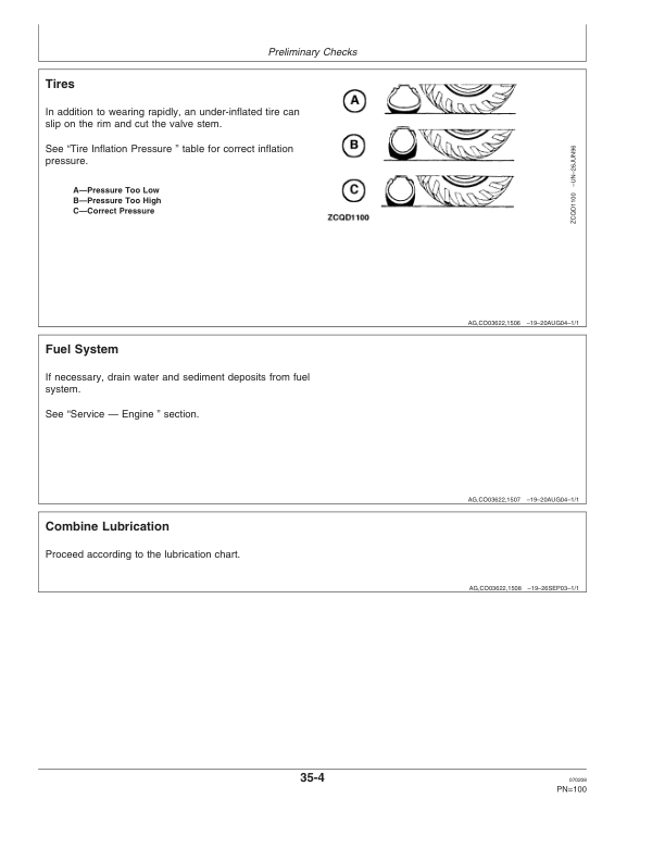 John Deere 1450, 1550 Combine Operator’s Manual (OMCQ70531) Workshop Guide