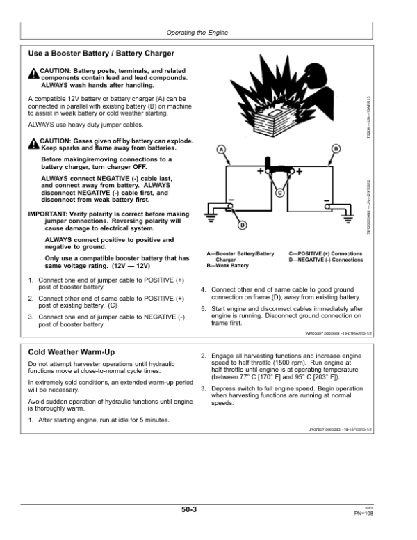 John Deere CH570 & CH670 Sugar Cane Harvesters Operator’s Manual (OMCXT12926) Workshop Guide