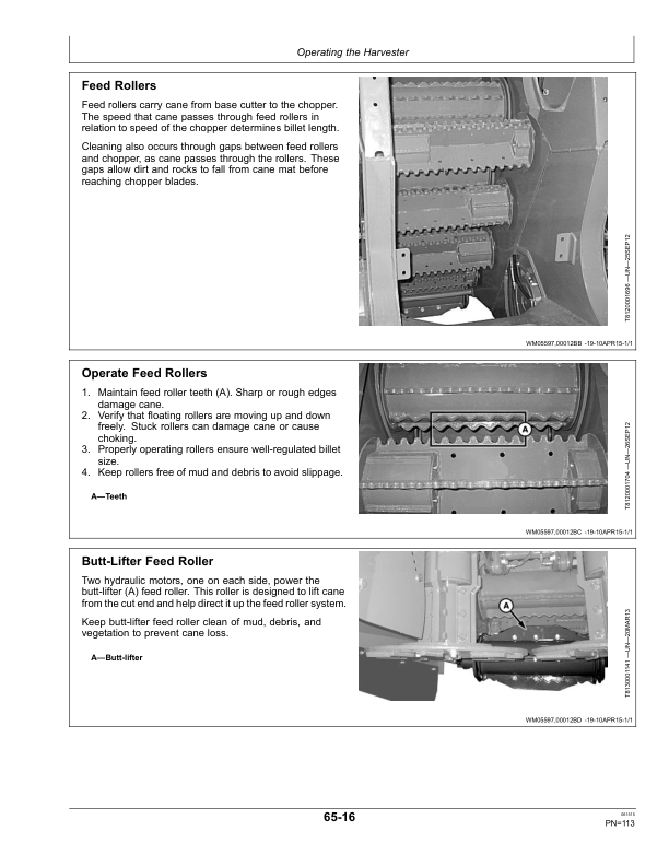 John Deere CH330 Sugar Cane HarvestersExport Edition (1610010-) Operator’s Manual (OMCXT16906) Workshop Guide