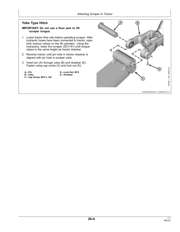 John Deere 1510D C, 1810D, C1812D C, 1814D C& 2112D C Carry All Scrapers North America (16000- ) Operator’s Manual (OMCXT18325) Workshop Guide