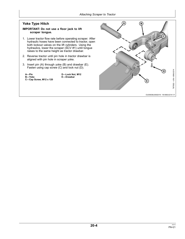 John Deere 1510D C, 1810D, C1812D C, 1814D C& 2112D C Carry All Scrapers North America (16000- ) Operator’s Manual (OMCXT18325) Workshop Guide