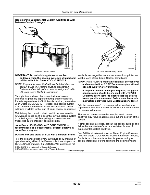 John Deere 1850 High Reach LoadersExport Edition (121500-) Operator’s Manual (OMCXT18825) Workshop Guide