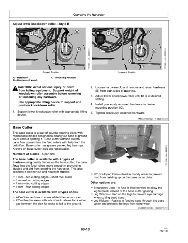 John Deere CH570 & CH670 Sugar Cane Harvesters Operator’s Manual (OMCXT20713) Workshop Guide