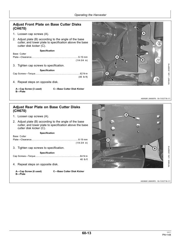 John Deere CH570 & CH670 Sugar Cane Harvesters Operator’s Manual (OMCXT20884) Workshop Guide
