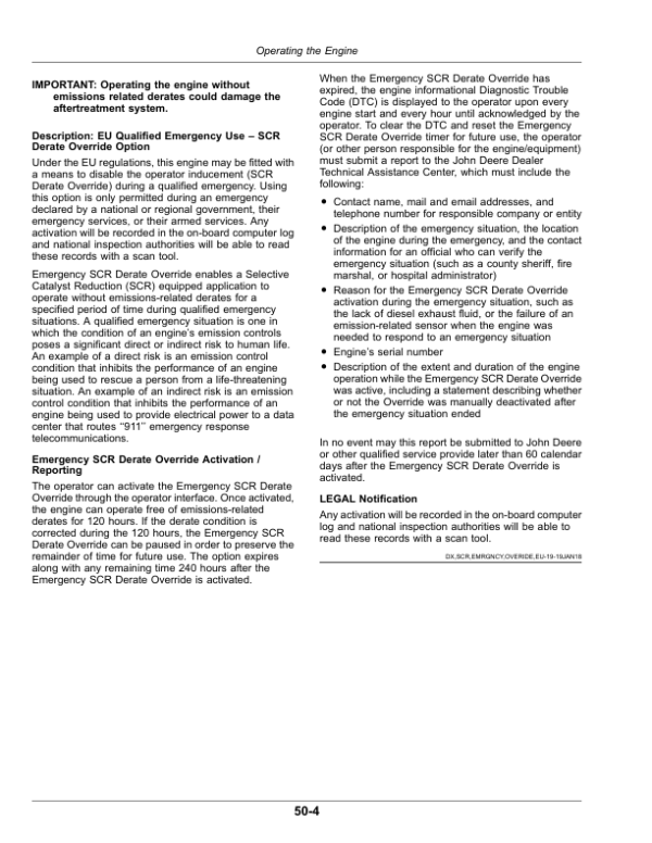 John Deere CH570, CH670 Sugar Cane Harvesters (230001-) North America Operator’s Manual (OMCXT36018) Workshop Guide