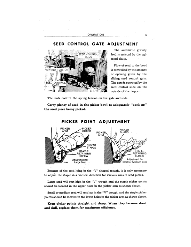 John Deere 1- & 2- Row Potato Planter Operator’s Manual (OMD36955) Workshop Guide