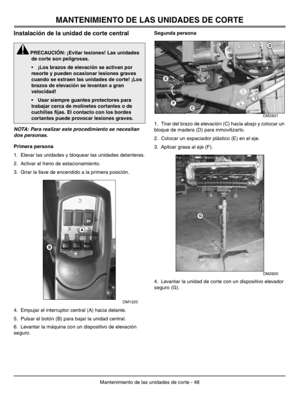 John Deere 1905 Large Area Reel Mower Operator’s Manual (OMDMU21001) Workshop Guide