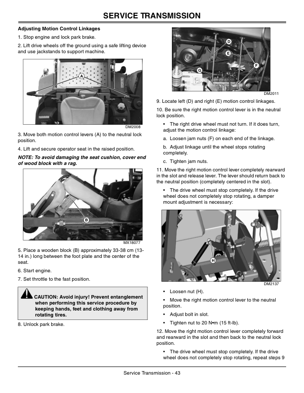 John Deere 997 Mid Mount ZTrak (030101-) Operator’s Manual (OMDMU211934) Workshop Guide