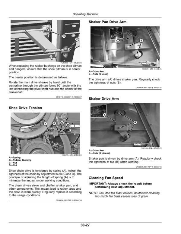John Deere C230 Combine (010000-) (Export) Operator’s Manual (OMDX17082) Workshop Guide