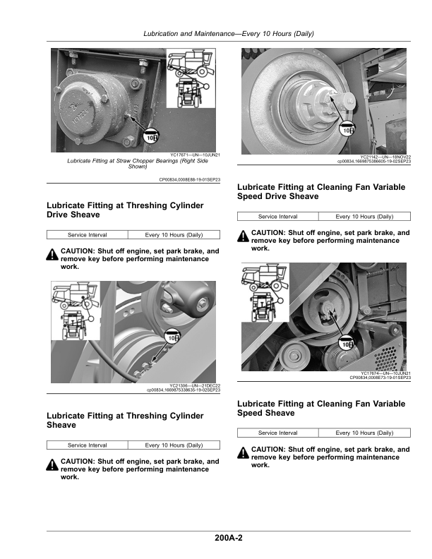 John Deere C1 200 Combine (for export) Operator’s Manual (OMDX23841) Workshop Guide