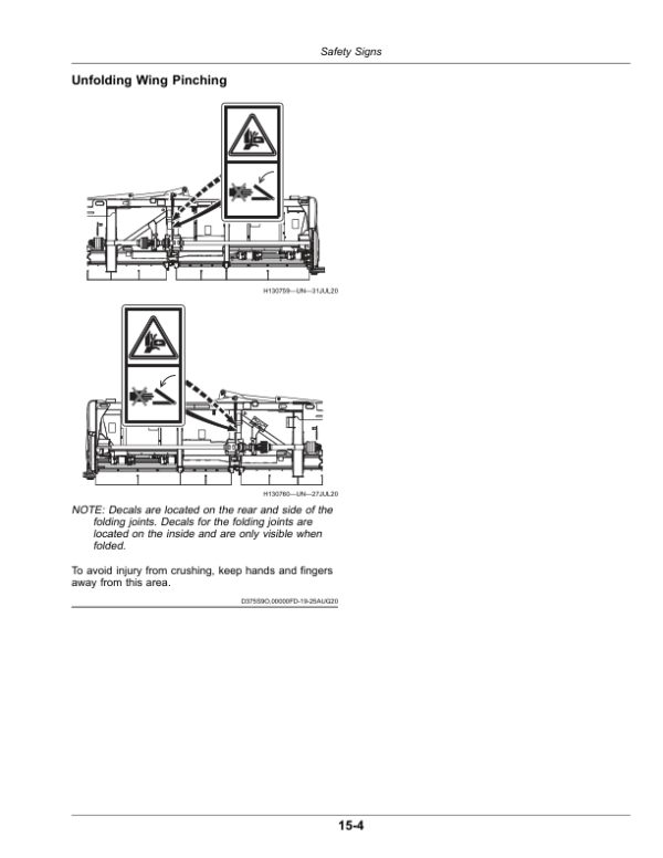 John Deere C12F, C16F, C18F Folding Corn Heads (820001-) (Export Edition) Operator’s Manual (OMDXE11152) Workshop Guide