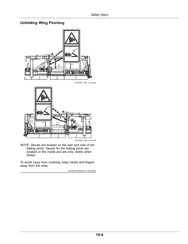 John Deere C12F, C16F, C18F Folding Corn Heads (820001-) (Export Edition) Operator’s Manual (OMDXE11152) Workshop Guide