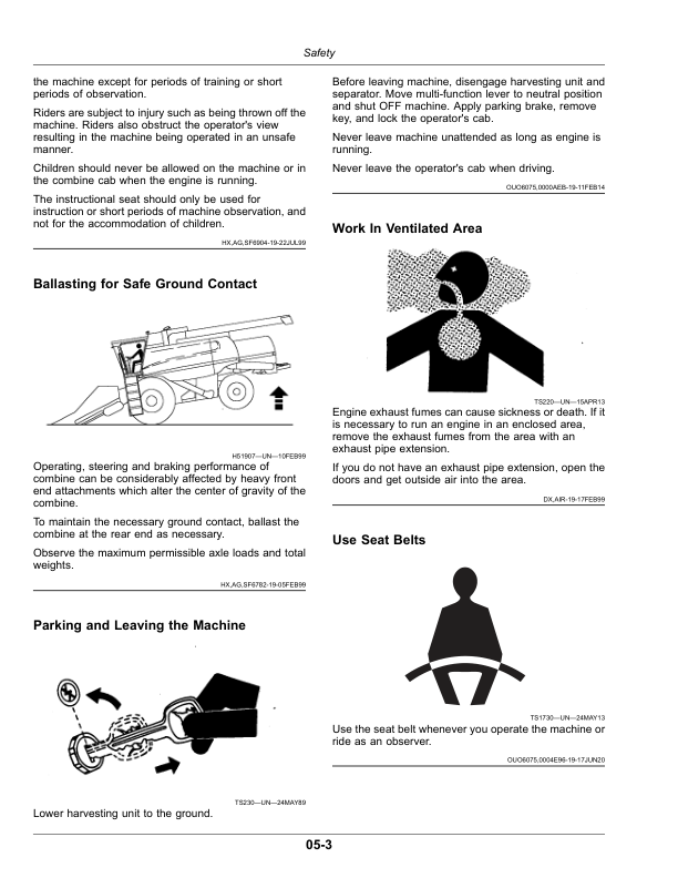 John Deere Tracks (852001-830000) (Export Edition) Operator’s Manual (OMDXE12072) Workshop Guide