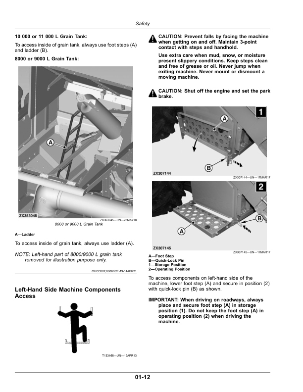John Deere W540, W550, W650, W660, T550, T560, T660, T670, HillMaster Combines (135000-) (European/Export Edition) Operator’s Manual (OMDXE12326) Workshop Guide