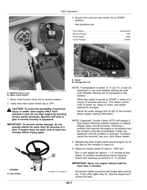 John Deere 8200, 9QZY-4.5(8400), 9QZY-5.9(8500), 9QZY-5.9(8600) Self-Propelled Forage Harvesters (623000-) (China Edition) Operator’s Manual (OMDXE12645TC) Workshop Guide