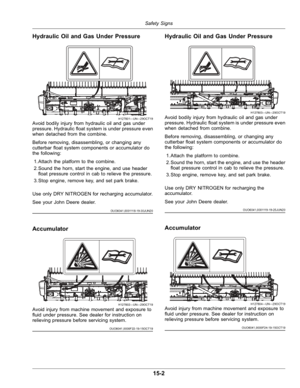 John Deere RD30F, RD35F, RD40F, RD45F Flexible Drapers (830001-) (Export Edition) Operator’s Manual (OMDXE13035) Workshop Guide