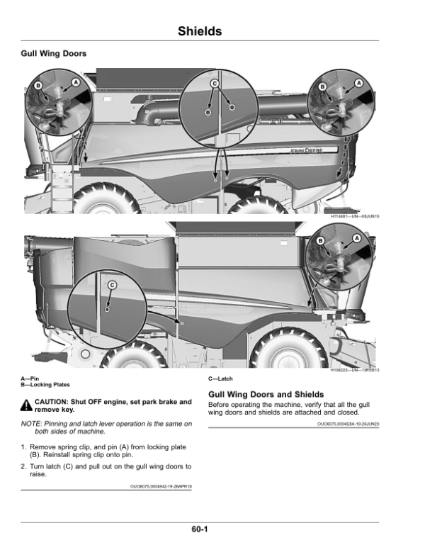 John Deere S760, S770, S780, S790 Combines (North American) (830001-) Operator’s Manual (OMDXE13338) Workshop Guide