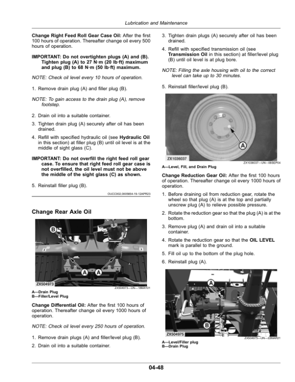 John Deere 9500, 9600, 9700 Self-PropelledForage Harvesters Operator’s Manual (OMDXE13609) Workshop Guide