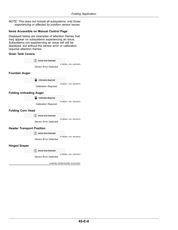 John Deere S760, S770, S780, S785, S790, HillMaster Combines (140000-) (European Export Edition) Operator’s Manual (OMDXE13793) Workshop Guide