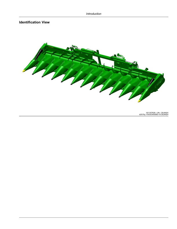 John Deere CF 12, CF 16, CF 18 Folding Corn Heads (835001-) (North American) Operator’s Manual (OMDXE14063) Workshop Guide