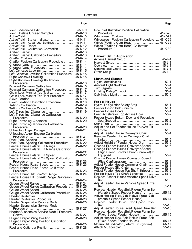 John Deere S5 500 Combines Operator’s Manual (OMDXE14492) Workshop Guide
