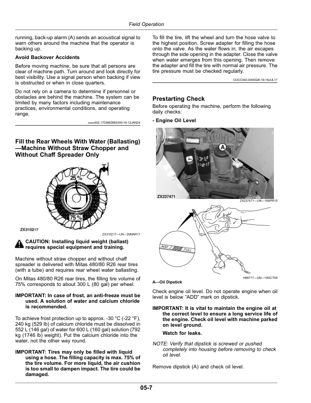 John Deere T6 800, HillMaster Combines Operator’s Manual (OMDXE15041) Workshop Guide