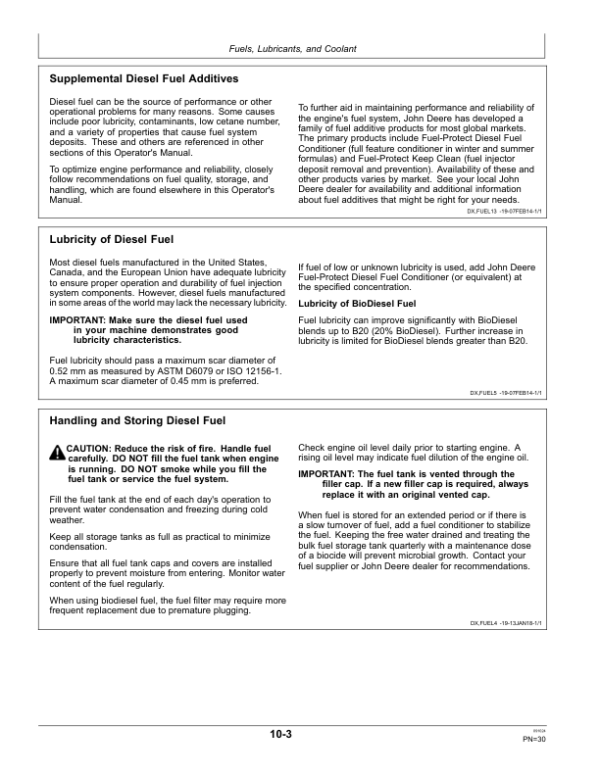 John Deere 4.5 L SDMO Diesel Engines (PowerTech M) Operator’s Manual (OMDZ105870) Workshop Guide